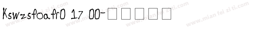 kswzsfoafr0 17 00字体转换